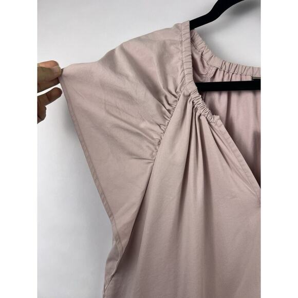 Banana Republic Tiered Midi Dress, Mauve Pink, Cotton Blend XL Petite Feminine - Picture 3 of 11